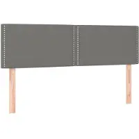 vidaXL Têtes de lit 2 pcs. Gris foncé 72x5x78/88 cm Tissu