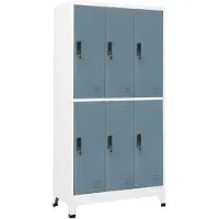 vidaXL Armoire à casiers Gris clair et gris foncé 90x45x180 cm Acier