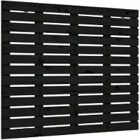 vidaXL Tête de lit murale noire 81x3x91,5 cm pin massif