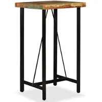vidaXL Table de bar en vieux bois massif 60x60x107 cm