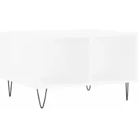 vidaXL Table basse blanche 60x50x36,5 cm Bois composite