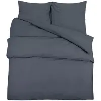 vidaXL Ensemble de literie anthracite 155x220 cm coton
