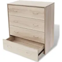 vidaXL Commode avec 4 tiroirs 60Ã30,5Ã71 cm Chêne brun