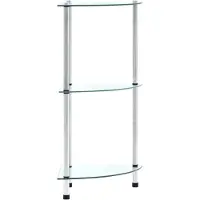 vidaXL Étagère 3 niveaux Transparent 30x30x67 cm Verre trempé