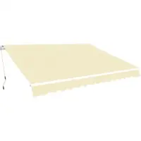 vidaXL Store banne 600 cm blanc crème