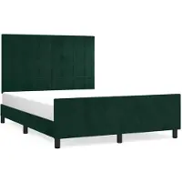 vidaXL Cadre de lit sans matelas vert foncé 140x200 cm velours