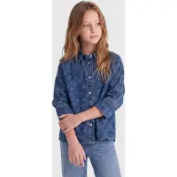 ONLY GIRLS Chemisier 'KOGGrace' bleu / bleu denim