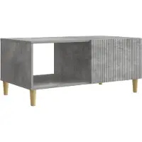 vidaXL Table basse gris béton 90 x 50 x 40 cm en aggloméré