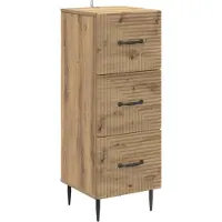 vidaXL Armoire à tiroirs Chêne artisanal 33 x 34,5 x 89,5 cm