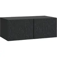 vidaXL Meuble TV mural 78,5 x 31 cm Noir Panneau de particules