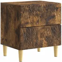 vidaXL Table de chevet Chêne fumé 43 x 34,5 x 48 cm Bois d'ingénierie