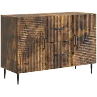 vidaXL Buffet en chêne fumé 89 x 34,5 x 60 cm, aggloméré
