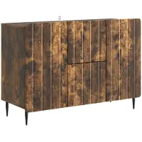 vidaXL Buffet en chêne fumé 89 x 34,5 x 62 cm, bois d'ingénierie
