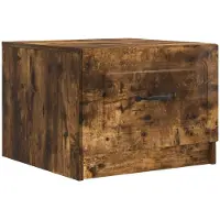 vidaXL Table basse en bois imitation chêne fumé, 49 x 50 x 37 cm