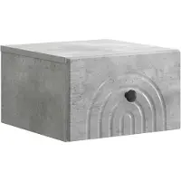 vidaXL Cabinet de chevet mural Gris béton 33 x 34,5 x 20 cm