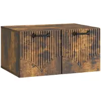 vidaXL Meuble TV mural en chêne fumé 59,5 x 41 x 30 cm
