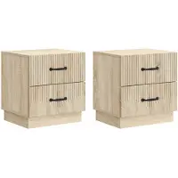 vidaXL Cabinet de chevet 2 pcs Chêne Sonoma 43 x 34,5 x 44,5 cm