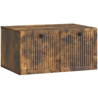 vidaXL Meuble TV mural en chêne fumé 59,5 x 41 x 30 cm