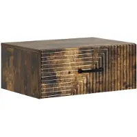vidaXL Cabinet de chevet mural Chêne fumé 49 x 34,5 x 20 cm