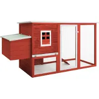 vidaXL Poulailler de jardin avec 1 pondoir rouge en bois
