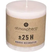 Atmosphera Bougie Ronde Rustique Rose D 6.7 cm