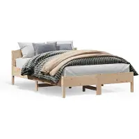 vidaXL Lit en pin massif sans matelas 140x200 cm