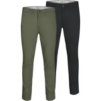 Jack & Jones Pantalon chino 'Macro Dave' vert pastel / noir