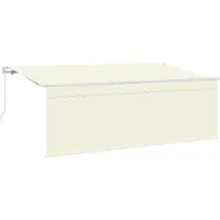 vidaXL , store enroulable crème, 350 x 200 cm, polyester et aluminium