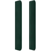 vidaXL Tête de lit LED vert foncé 93x16x118/128 cm velours