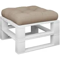 vidaXL Coussin de palette taupe 60x61,5x10 cm tissu