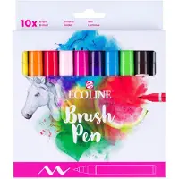 Royal Talens Ecoline Brush Pen Set Bright, 10 couleurs