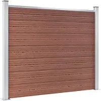 vidaXL Kit d'éléments de clôture WPC 699x146 cm Marron