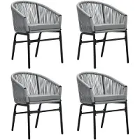 vidaXL Ensemble de jardin 5 pièces Gris