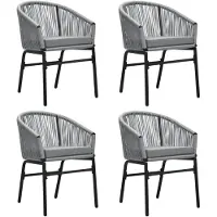 vidaXL Ensemble de jardin 5 pièces Gris