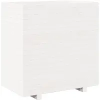 vidaXL Jardinière blanc 70x40x72,5 cm bois de pin massif