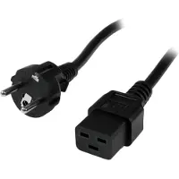 StarTech.com Cable 2 M Schuko Cee7 Power Cord Noir One Size / EU Plug 220V
