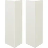 vidaXL Jardinières 2 pcs blanc triangulaire 30x26x75 cm acier