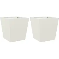 vidaXL Jardinières 2 pcs blanc 40x40x40 cm acier