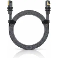 Elfcam - Câble Ethernet plat de 20 m, Cat6A STP, 26 AWG, 500 MHz, 10 Gbit/s, compatible avec Starlink Gen 3/Mini et d'autres équipements réseau, pour une installation dans divers environnements.
