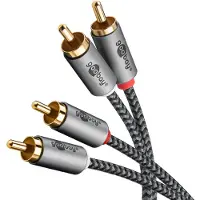 Goobay 65291 Câble Audio 0,5 M 2 X Rca Gris