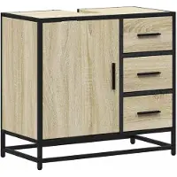 vidaXL Armoire de salle de bains Chêne Sonoma 65x33x60 cm Bois composite