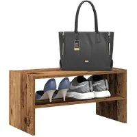 vidaXL Étagère à chaussures empilable vieux bois 60x30x30,5 cm