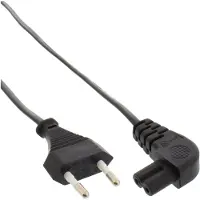 InLine - Câble d'alimentation - Europlug (M) pour power IEC 60320 C7 incliné - 2 m - noir