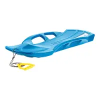 Prosperplast Plateau de glisse Luge de neige Grande luge double Snow Train en plastique Bobsleigh pour enfants neige bleu