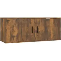 vidaXL Ensemble de meubles TV 4 pièces chêne fumé bois composite