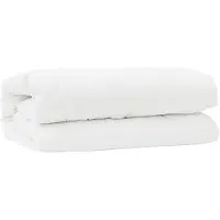 vidaXL Ensemble couette et oreiller 2 pcs blanc microfibre