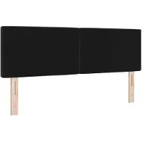 vidaXL Tête de lit LED avec barres lumineuses LED Noir 144 cm Polyester