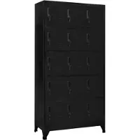 vidaXL Armoire à casiers Noir 90x40x180 cm Acier