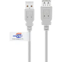 Pro Rallonge USB 2.0 Hi-Speed A mâle vers A femelle m USB Logo gris 3 m