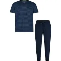 Phil&Co. Pyjama long 'Essential' bleu denim